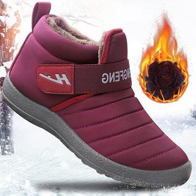 Женская мода универсальные теплые с мягкой подкладкой удобные мягкие эластичные амортизирующие водонепроницаемые противоскользящие повседневные зимние ботинки хлопковая обувь