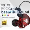 QKZ Ak6 Динамические наушники HIFI Heavy Bass Наушники-вкладыши с монитором для ушей Спортивная гарнитура с шумоподавлением Стерео Игровые наушники с микрофоном