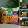 Cartoon N-Noodle & Pals Pillow Case Plush Fabric Soft Double Sided Print Sofa Cushion Cover Throw Pillow Covers