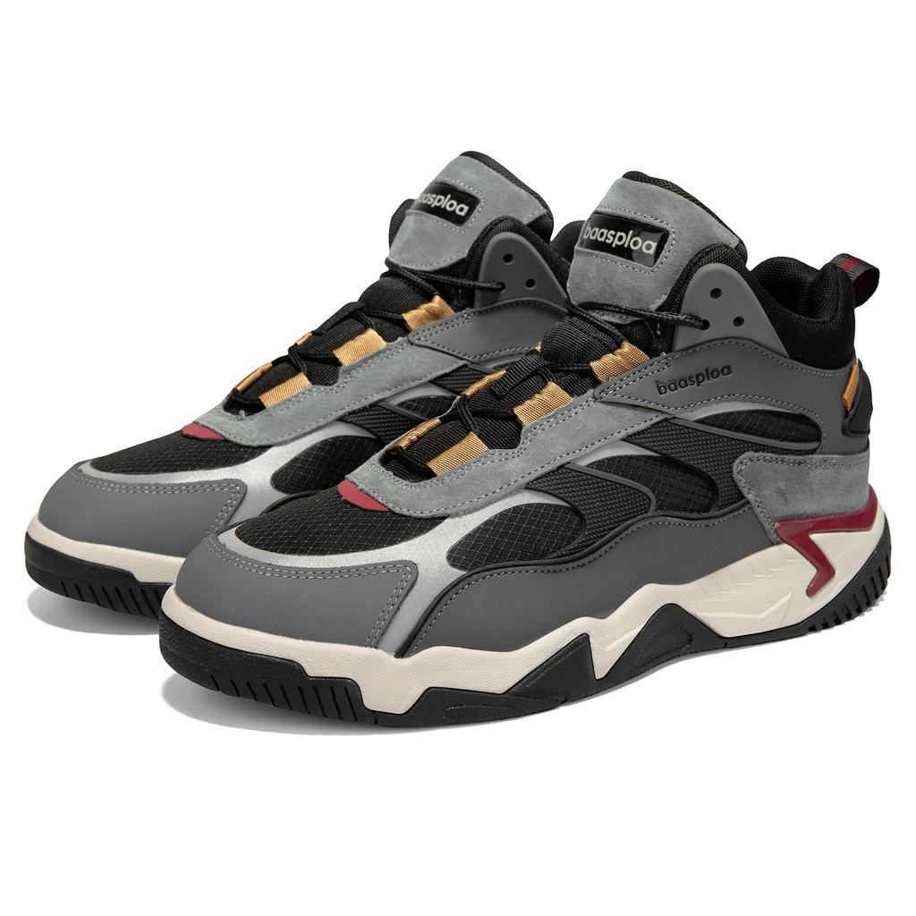 BAASPLOA Зимние мужские кроссовки Кожаная повседневная модная водонепроницаемая спортивная обувь для мужчин Плюшевые теплые мужские кроссовки Нескользящая уличная повседневная спортивная обувь