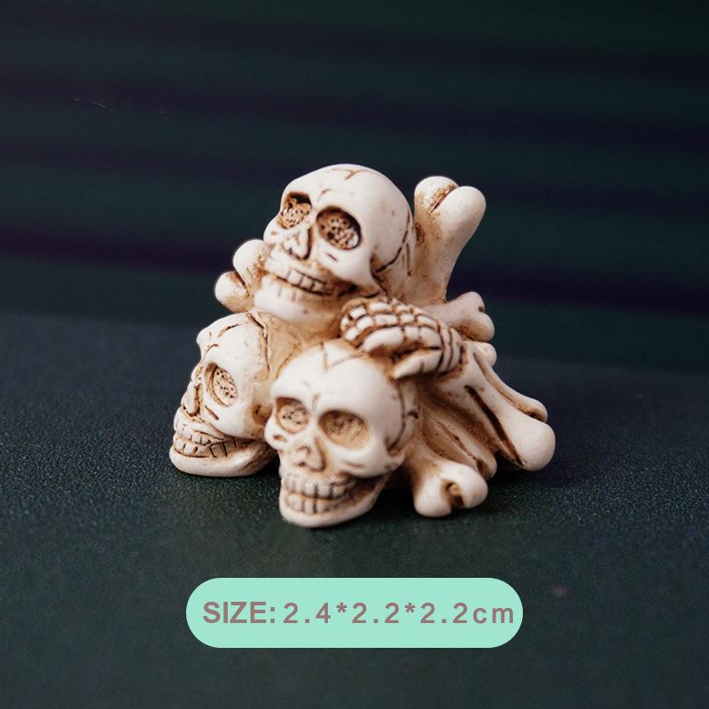 Мини-скелет на Хэллоуин, тыквенные кости, украшения, микропейзаж, креативные миниатюрные фигурки, сделай сам, украшение для домашнего стола, подарки