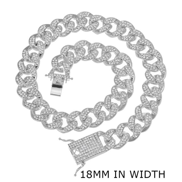 Iced Out кубинское звено-цепочка золотого цвета со стразами мужское ожерелье блестящее рэперское ожерелье для мужчин хип-хоп corrente masculina