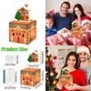Gingerbread Decor Christmas Man House Pattern Gift Box With Material Paper