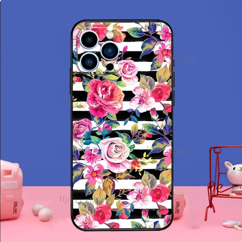 Чехол для телефона с цветком и красной розой для iPhone Samsung Galaxy Redmi Xiaomi Oppo OnePlus Note SA 7 8 9 10 11 12 13 14 20 21 22 23 53 54 Pro Max Plus Ultra