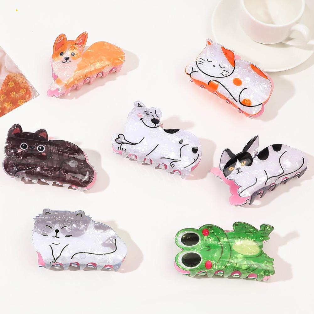 Dog Cat Hair Claw Cartoon Acrylic Animal Hair Clip Cute Animal Shark Clip  Party