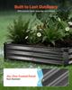 2 Pack Galvanized Raised Garden Beds, 2400 x 1200 x 300 mm, Rectangular Metal Planter Boxes Kit Outdoor, Elevated Planting Box with Gloves, Alu-Zinc,