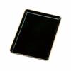 Fujishiro Kogei Stamp Tray/Business Card Tray (Plain Black with Gold Rim) (PC 7-inch (with Gold Rim)) Made In Japan, Kishu Lacquerware