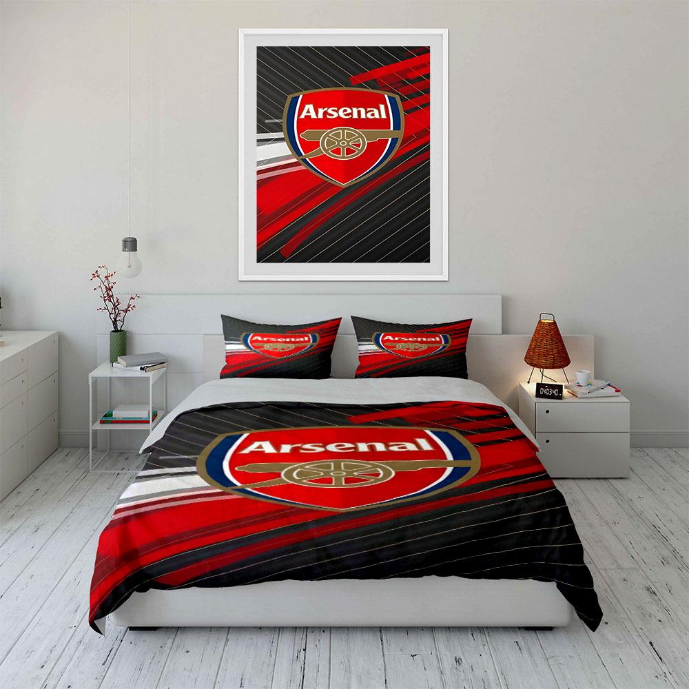 Red Arsenal logo design. Bedding sets Duvet cover sets Duvet covers Pillowcases(1 * Duvet Cover 2 * Pillowcases without duvet insert)