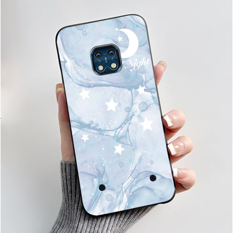 Чехол для Nokia XR20 Чехол Эстетичный Модный Милый Кот Астронавт Мультяшный Черный ТПУ Силикон Мягкий Ударопрочный Чехол для Телефона Задняя Крышка