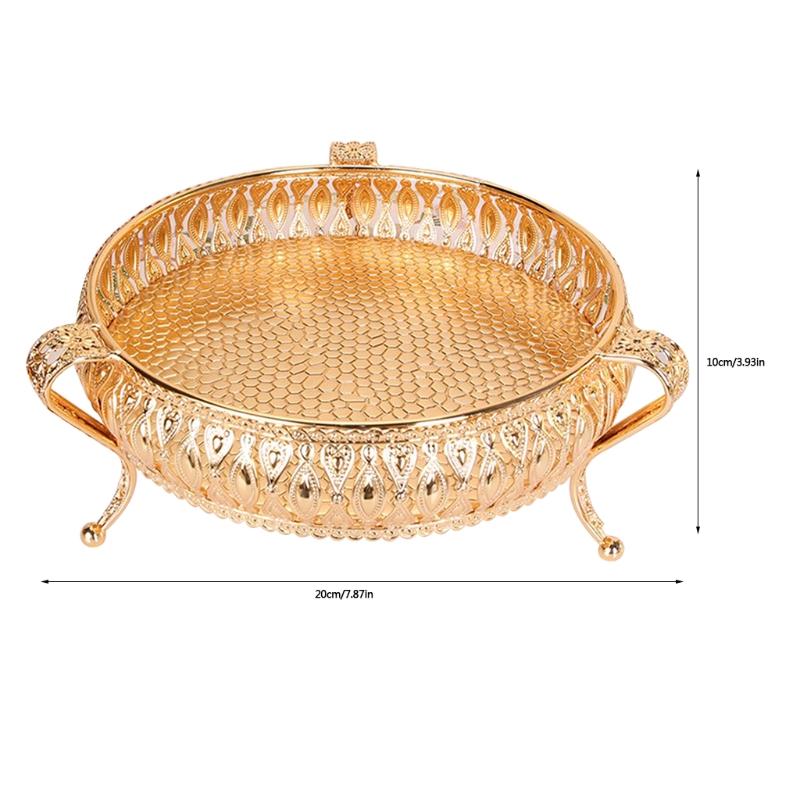 Европейский металлический поднос для фруктов, ящик для хранения, многофункциональная тарелка, свадебная чайная вечеринка, подставка для дисплея X3UC