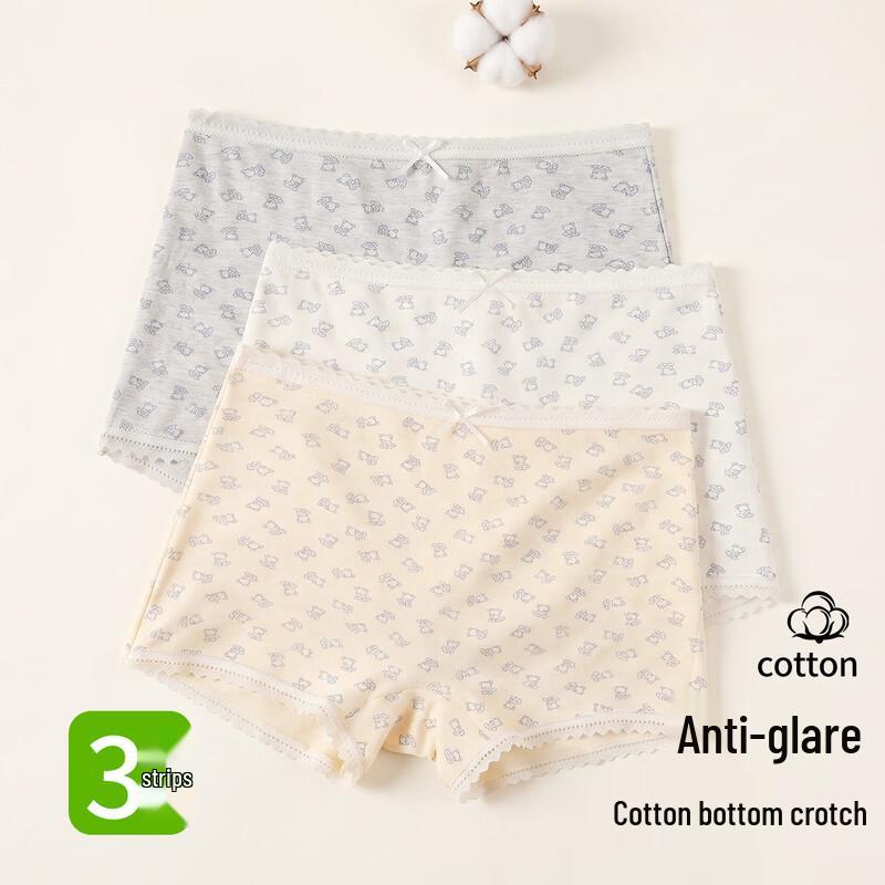 Fenteng Women's Floral Lace Cotton-Crotch Panties 3-Pack