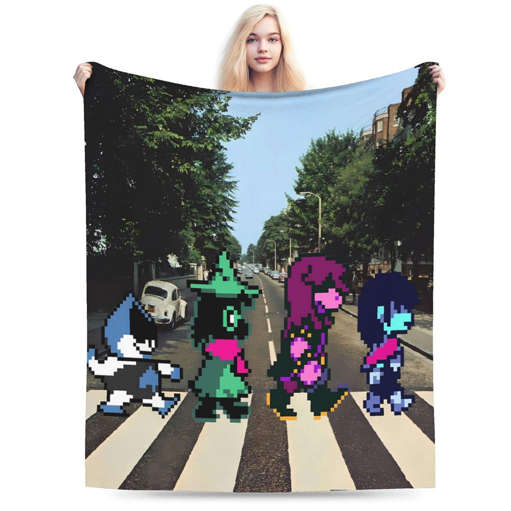 Игровое ПО Deltarune Теплые одеяла Детские и взрослые Плюшевое покрывало Уютная гостиная Фланелевая простыня Чехол для дивана-кровати