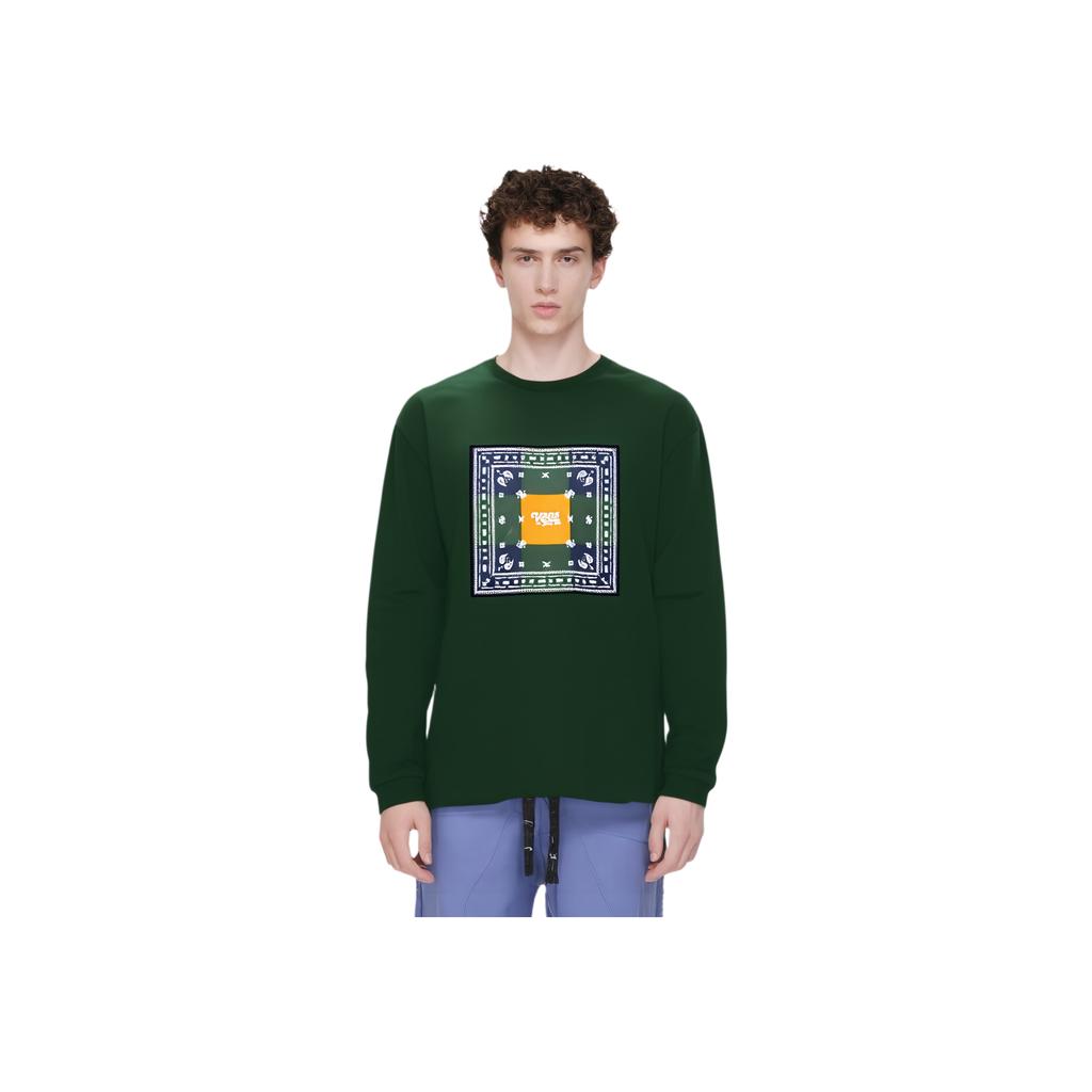 Vans Повседневная толстовка с длинным рукавом и круглым вырезом с принтом кешью, мужская толстовка зеленого цвета VN0A5F5U4CL