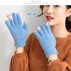 Jacquard Imitation Mink Fingertip Bear Touch Screen Fashion Warm Winter Gloves Cartoon Cute Split Finger Touch Screen Hand