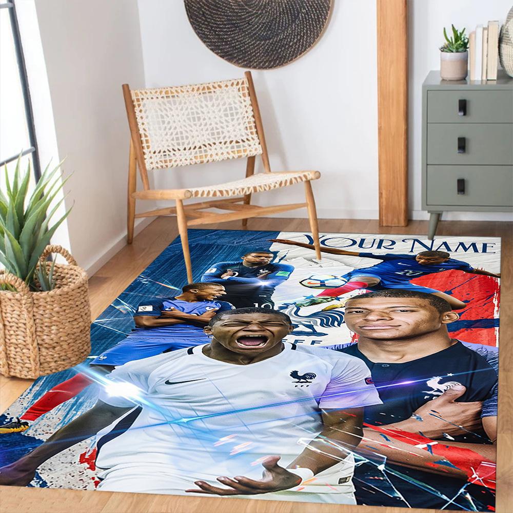 Mbappe Personalized Text Floor Rug Office Rug Perfect For Dormitory Balcony Outdoor Study Room Antislip Carpet Decorate Offices