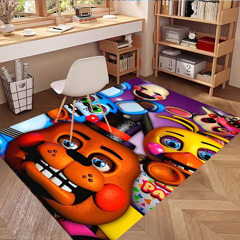 Five Nights at Freddy's Print Rug, Washable Floor Carpet, For Entryway Dorm Laundry Room Office Study, Home Decor Birthday Christmas Gift