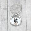 Schnauzer I - Geometric Keychain with a Photo and the Inscription Art-Dog
