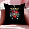 Band BBon Jovi Cushion Cover Breathable Linen Pillowcase Summer Odorless EcoFriendly Invisible Zipper Washable