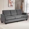 3 Seater Sofa with USB Ports & Cup Holders - Grey