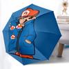 Автоматический зонт-трость Mario с грибом, Компактный дорожный зонт, 8 ребер, прочная конструкция, Идеальный подарок, 152