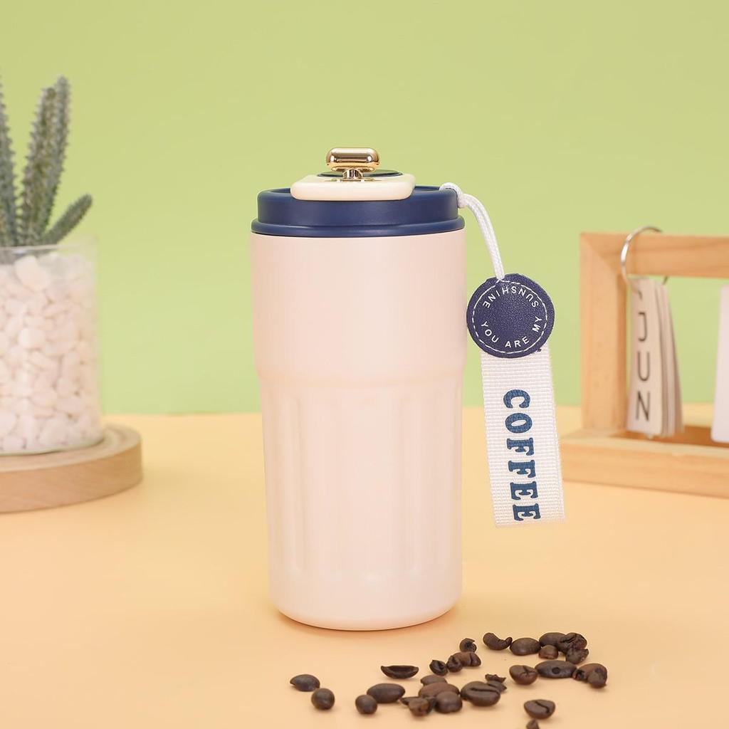 Кружка для кофе из нержавеющей стали 316 с изоляцией и умным дисплеем температуры, с портативной подъемной веревкой - Унисекс подарок для студентов и пар