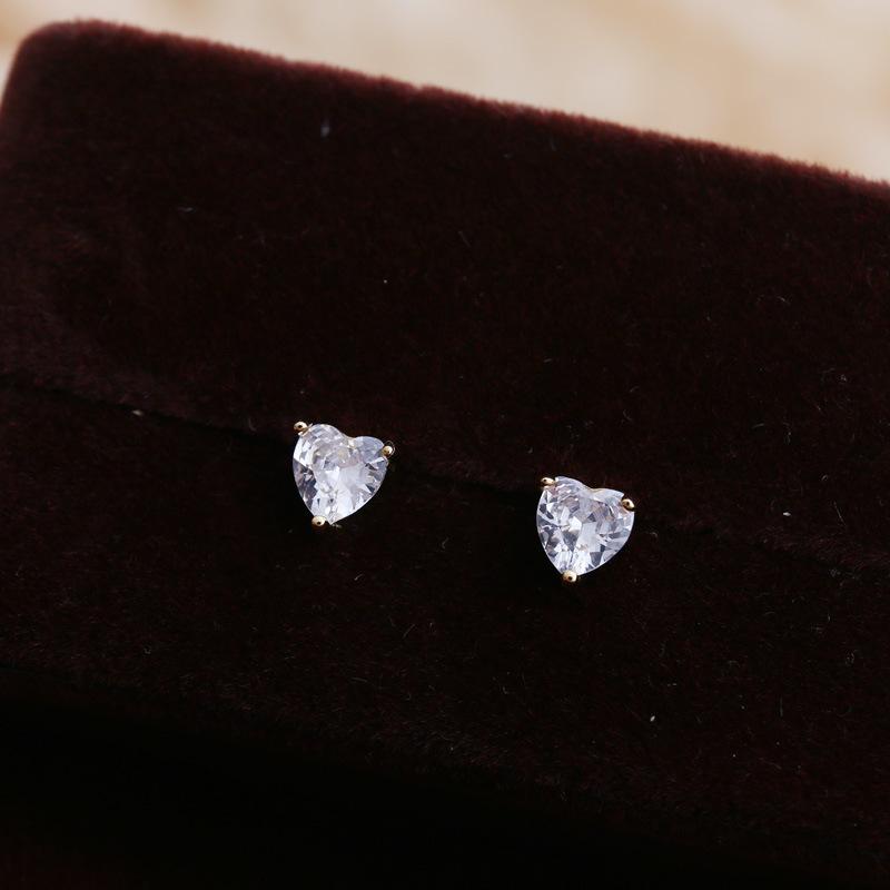 Серьги Simple Love со сверкающими бриллиантами для женщин, новые модные серьги в форме сердца в холодном стиле