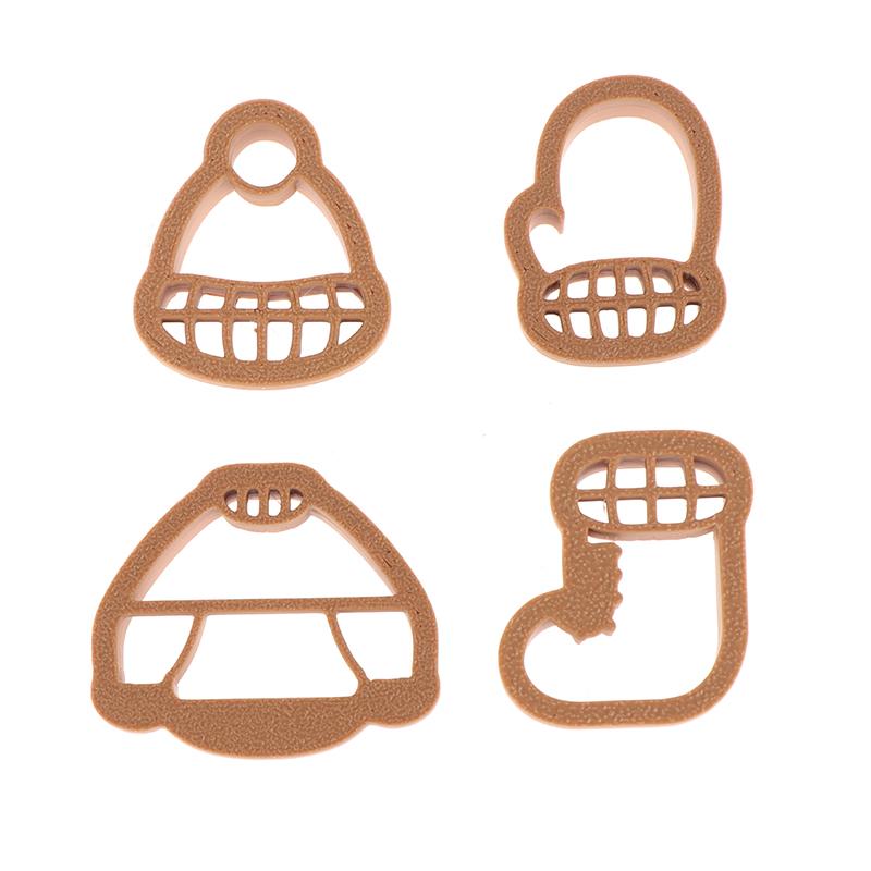 4 шт. Рождественские зимние перчатки, свитер, шапка, носки, формочки для полимерной глины, модель, подвеска на рождественскую тематику, сделай сам, серьги, ювелирные аксессуары