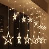 2.5M Christmas LED Lights Curtain String Lighting For Holiday Wedding Garland Party Decoration