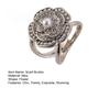 Flower Scarf Ring Clip for Women Rhinestone Floral Belt Scarf Buckle Faux Pearl