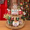 Christmas Decoration For Tiered Tray Christmas Table Sign Decor Tabletop Wooden Indoor Winter Farm-house Home Party House Shelf Decoratio