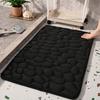 Bathroom Mat Anti-Slip Memory Foam Stones Mat Thick Gray