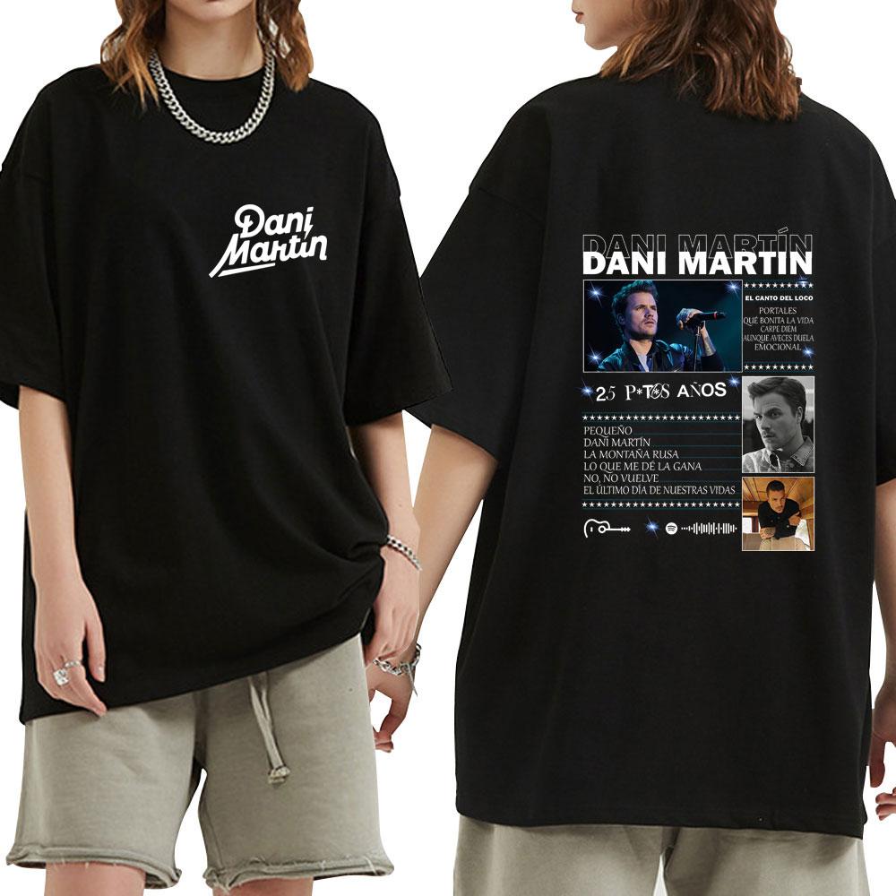 Dani Martin Album Tour Merch T Shirts Unisex Women Clothing Fashion Vintage Short Sleeve Tshirts Cotton Casual Loose Streetwears