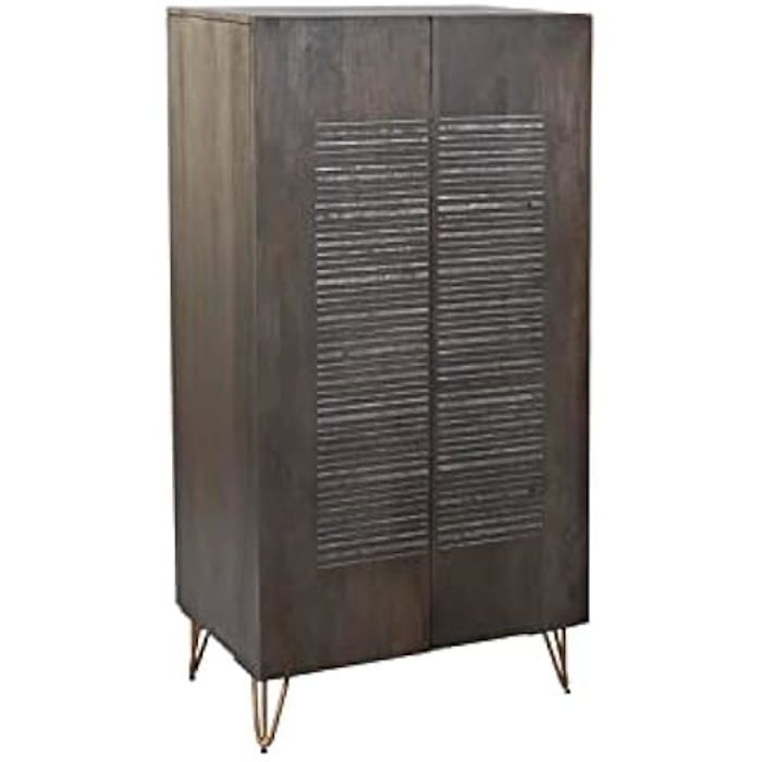 Armoire - DKD HOME DECOR - Bois de manguier - 2 portes - 70x45x142 cm - Montage facile
