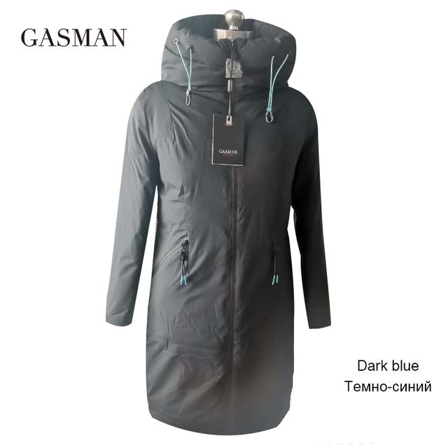 Gasman 2021 модная брендовая пуховая парка Thcik, женская зимняя куртка, женские пальто с капюшоном, женская теплая верхняя одежда, винтажное высокое качество 210