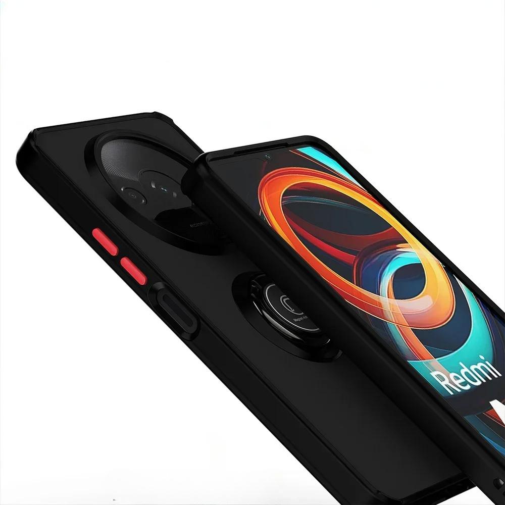 Silicone case for Xiaomi Redmi A3, with camera protection, transparent/black