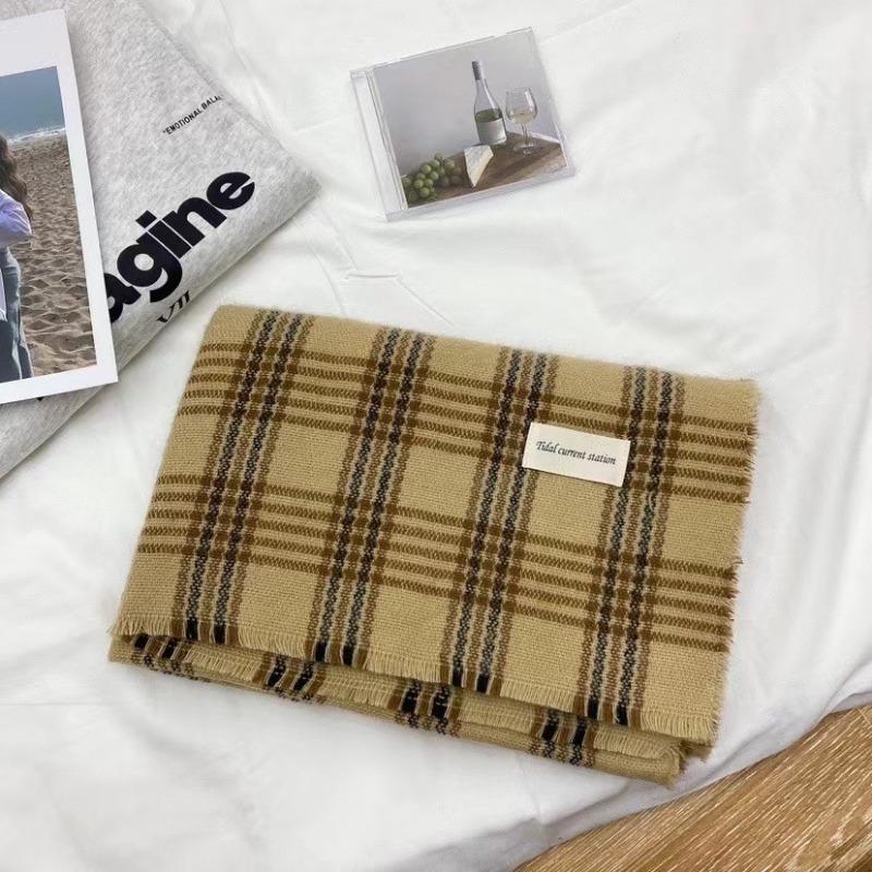 Versatile Plaid Scarf Women's Autumn and Winter Imitation Cashmere Shawl Multi-color Warm Scarf