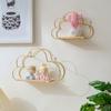 Creative Cloud Iron Shelving Wall Shelf Wooden Clapboard Nordic Style Decoration Children Room Decoration Display Stand