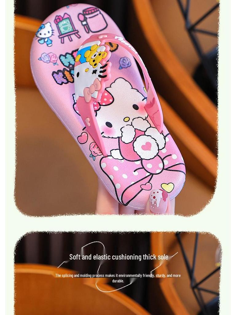 Очаровательные нескользящие шлепанцы для девочек 2-8 лет – Мягкие летние сандалии для дома или пляжа