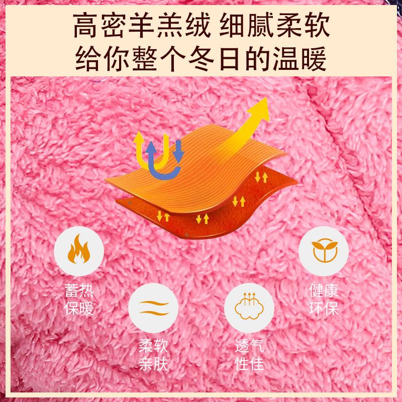 Зимний женский хлопковый комплект термобелья для дома, коралловый флис, утолщенный