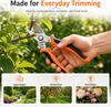 Labor-saving Pruning Shears, Carbon Steel Garden Pruner, Ergonomic Non Slip Hand Pruning Scissors with Safety Lock for Plant Stem Flower Shrub Orchard