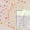 5D Mini Flowers Colorful Wreath Daisy Delicate Shiny Rhinestone Spring Self Adhesive NailArt Decorations Stickers Manicure Decal