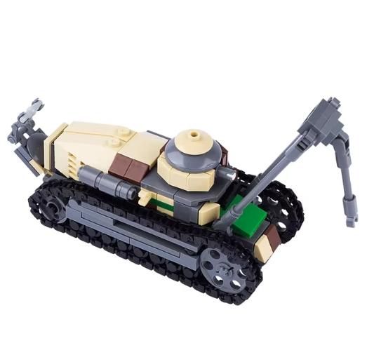 Военный США Франция Великобритания Бронированная машина MOC Конструктор Фигурка солдата Танк Орудийная тележка Пушка Медицинский грузовик Транспортная игрушка K33