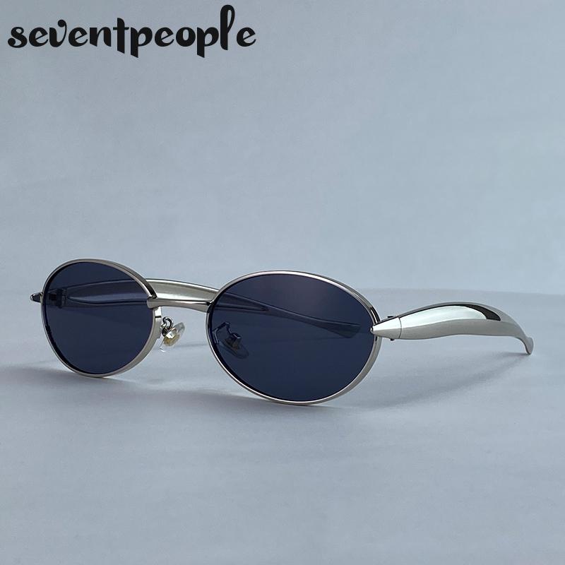 Стимпанк Овальные Солнцезащитные Очки с Маленькой Оправой Женские Модные Металлические Солнцезащитные Очки класса Люкс для Дам Винтажные Очки для Вождения UV400