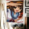 The Melancholy of Haruhi Suzumiya Wall Tapestry Aesthetic Wall Hanging Printed Fabric Blanket Decorative Tapestries for Bedroom Living Room Home Decor