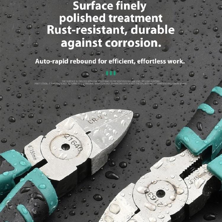 Удобная рукоятка Электрик Ножницы для резки проволоки Инструмент для резки кабеля Диагональные плоскогубцы Точные края Эргономичная рукоятка, устойчивая к усталости