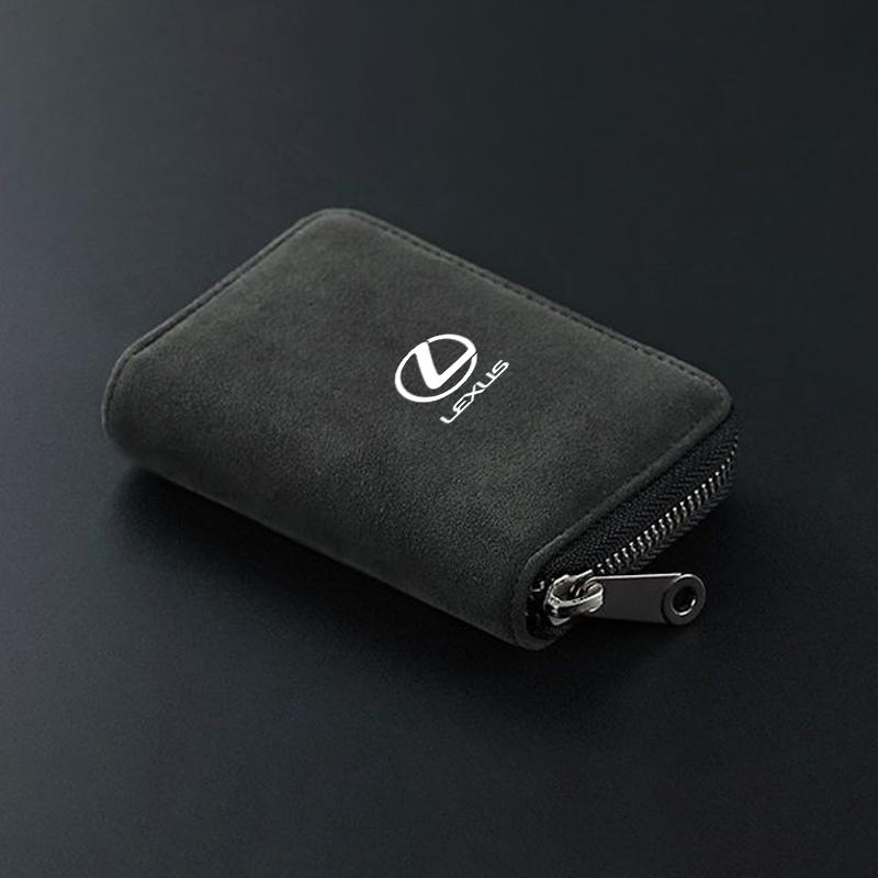 Suede Leather Car Driver Licence Card Holder Bags Coin Purse Wallet For Lexus CT200h ES250 ES300h NX300h RX350 IS250 IS200 GS300