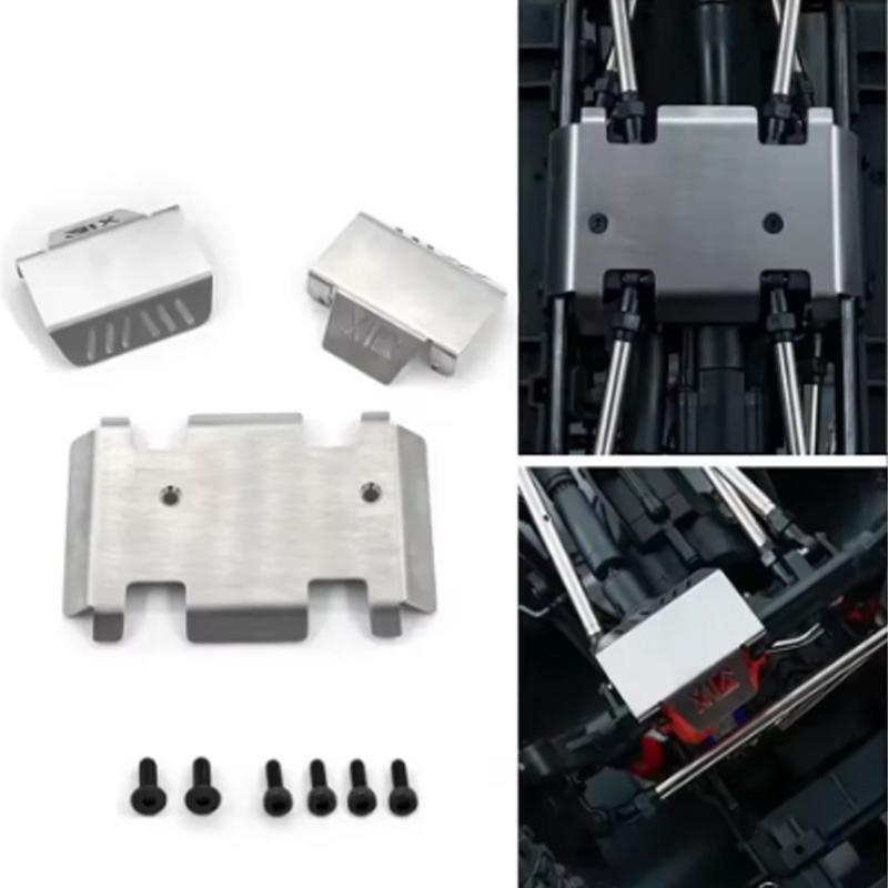 Stainless Steel Chassis Armor Axle Protector Skid Plate For RGT EX86190 EX 86190 LC76 1/10 RC Crawler Car Upgrade Parts