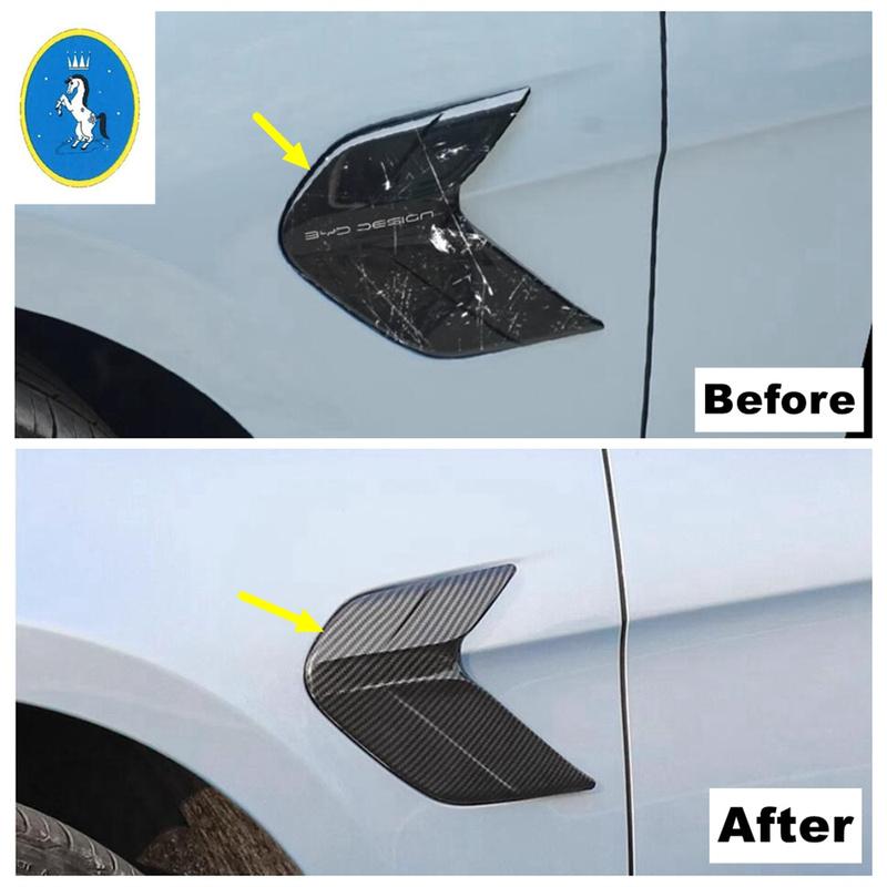 Side Door Body Leaf Board Panel Decoration Cover Trim For BYD Seal EV 2024 Chrome / Carbon Fiber Look Car Accessories
