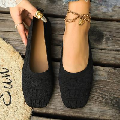 Модные женские балетки Весна Осень Модные лоферы с квадратным носком для женщин Однотонные Сетчатые Дышащие Плоские Кроссовки Женские Zapatos De Mujer