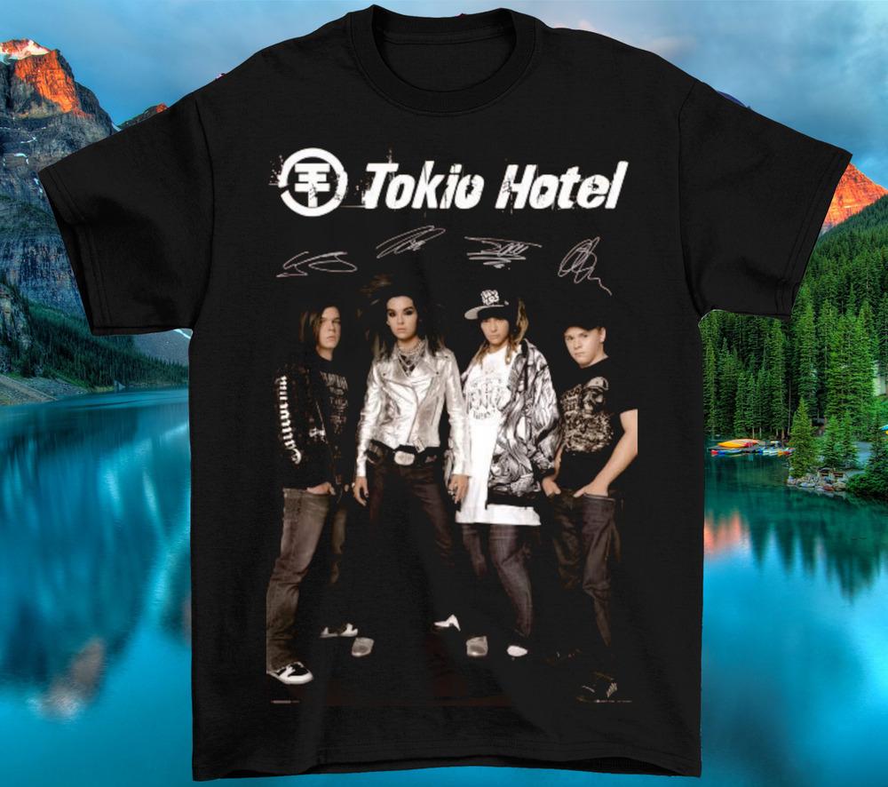 Tokio Hotel Подписи 2023 Хлопок S-4XL Мужская и Женская cg490 Унисекс Футболка